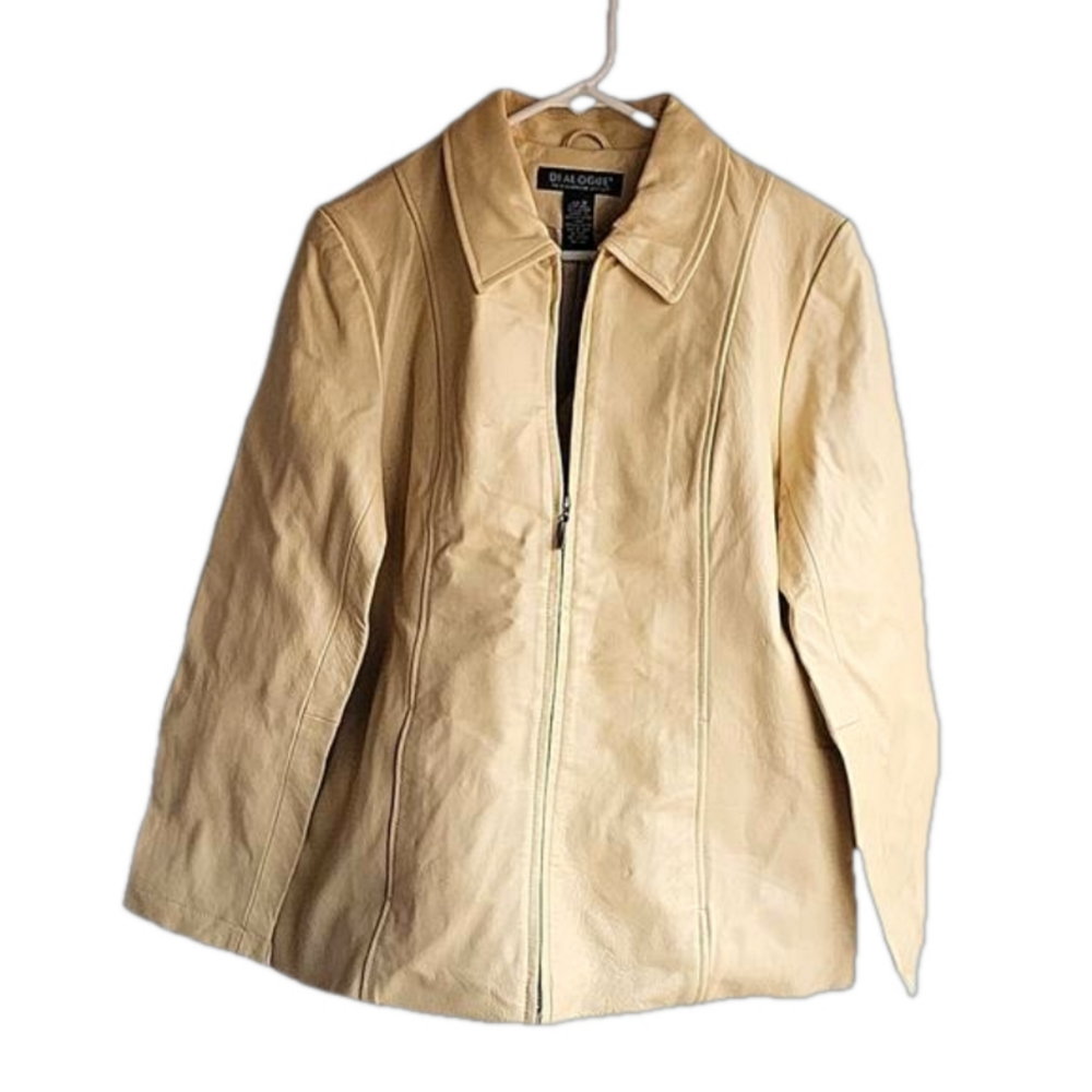 Dialogue Ladies 100% Leather Jacket, sz M